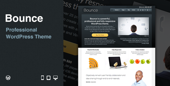 Bounce Preview Wordpress Theme - Rating, Reviews, Preview, Demo & Download