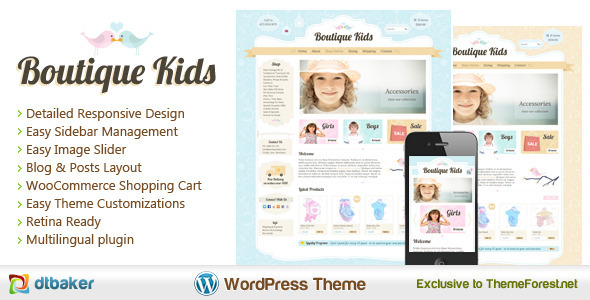 Boutique Kids Preview Wordpress Theme - Rating, Reviews, Preview, Demo & Download