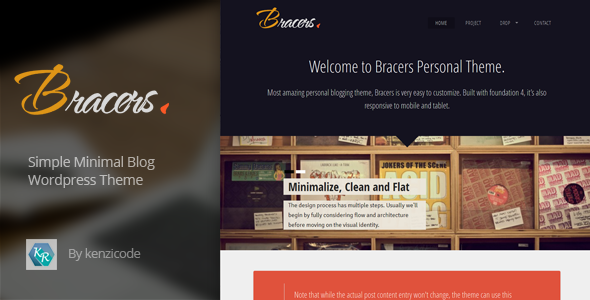 Bracers Personal Preview Wordpress Theme - Rating, Reviews, Preview, Demo & Download