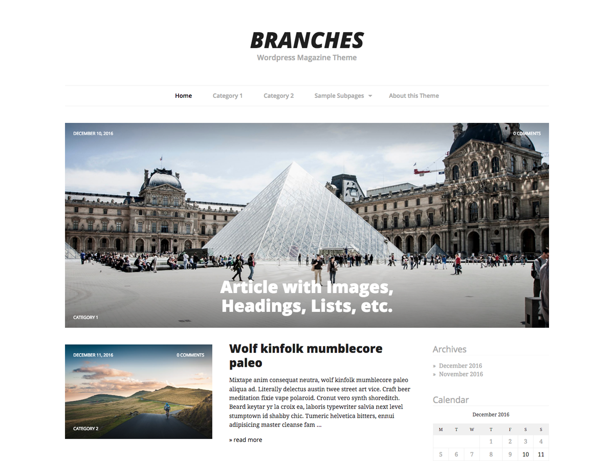 Branches Preview Wordpress Theme - Rating, Reviews, Preview, Demo & Download