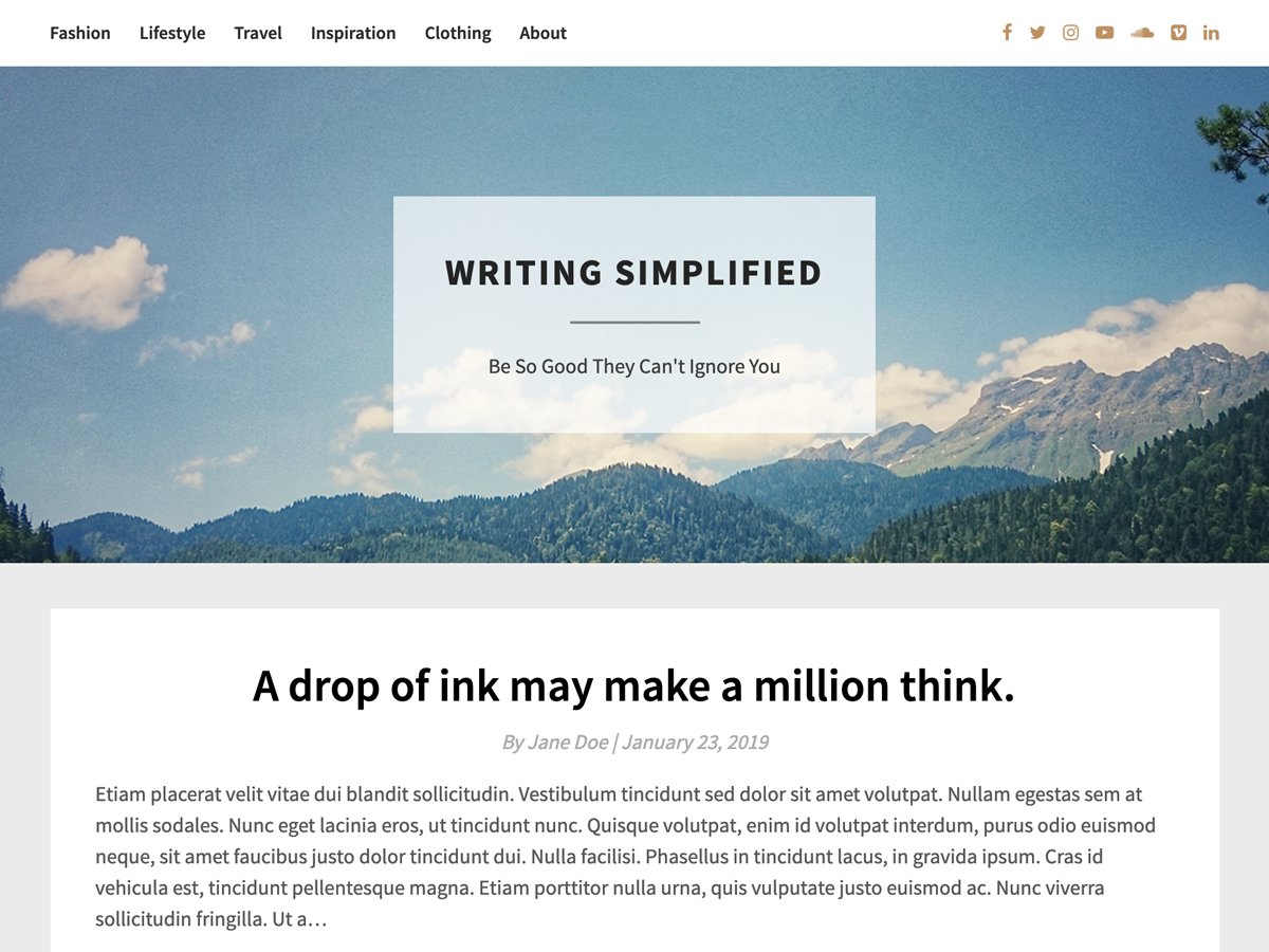 Bright Writing Preview Wordpress Theme - Rating, Reviews, Preview, Demo & Download