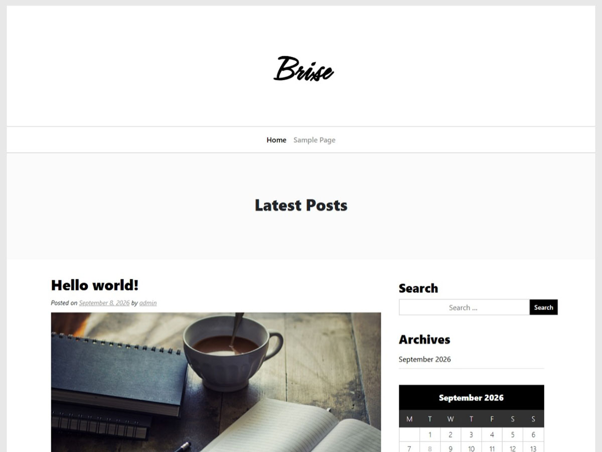 Brise Preview Wordpress Theme - Rating, Reviews, Preview, Demo & Download