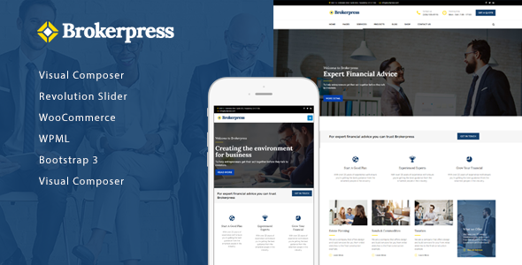 BrokerPress Preview Wordpress Theme - Rating, Reviews, Preview, Demo & Download