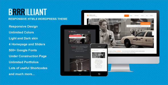 Brrrilliant Preview Wordpress Theme - Rating, Reviews, Preview, Demo & Download