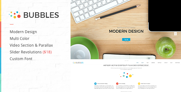Bubbles Parallax Preview Wordpress Theme - Rating, Reviews, Preview, Demo & Download