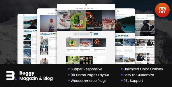 Buggy Preview Wordpress Theme - Rating, Reviews, Preview, Demo & Download