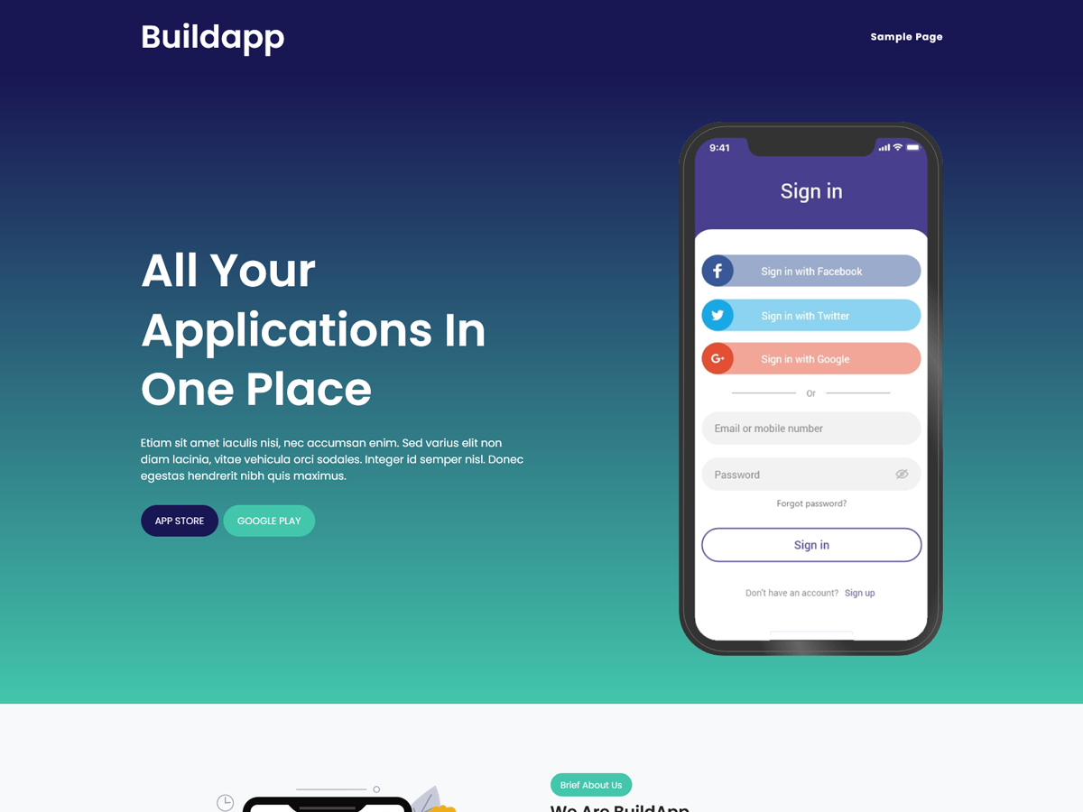 Buildapp Preview Wordpress Theme - Rating, Reviews, Preview, Demo & Download