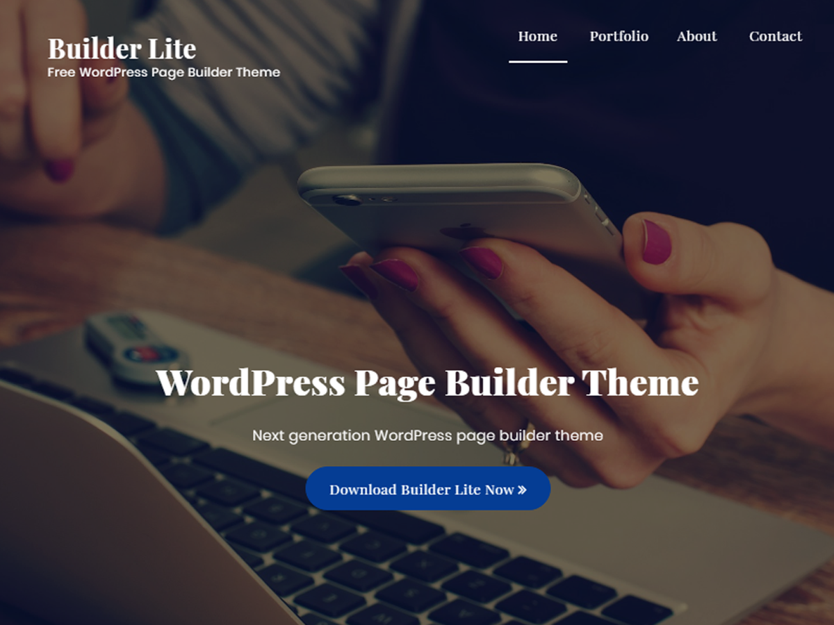 Builder Lite Preview Wordpress Theme - Rating, Reviews, Preview, Demo & Download