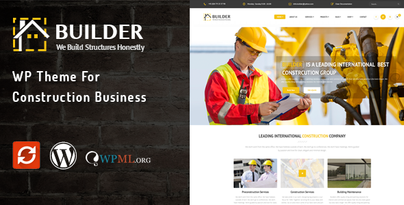 Builder Preview Wordpress Theme - Rating, Reviews, Preview, Demo & Download