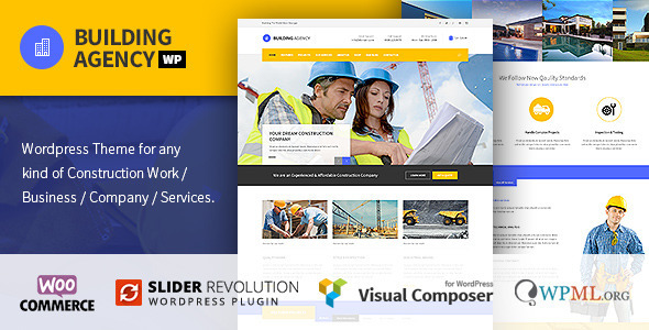 Building Agency Preview Wordpress Theme - Rating, Reviews, Preview, Demo & Download