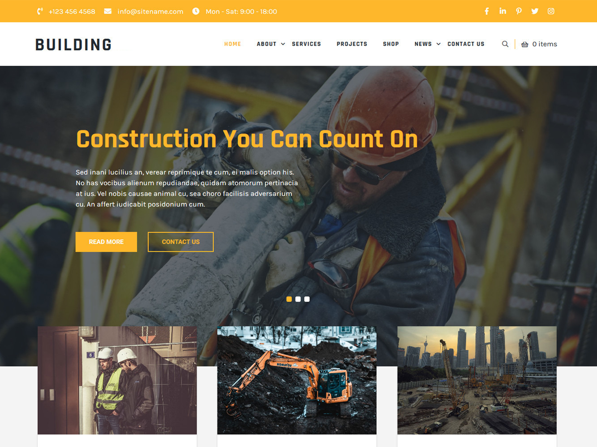 Building Lite Preview Wordpress Theme - Rating, Reviews, Preview, Demo & Download