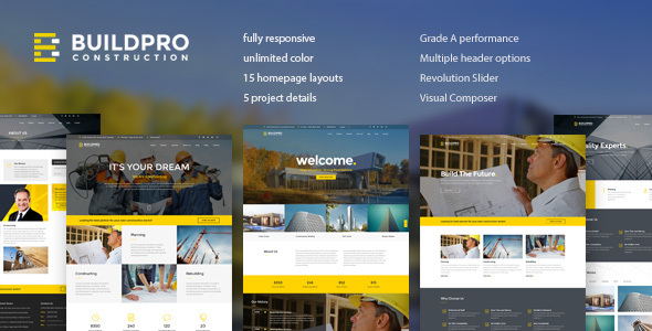 BuildPro Preview Wordpress Theme - Rating, Reviews, Preview, Demo & Download
