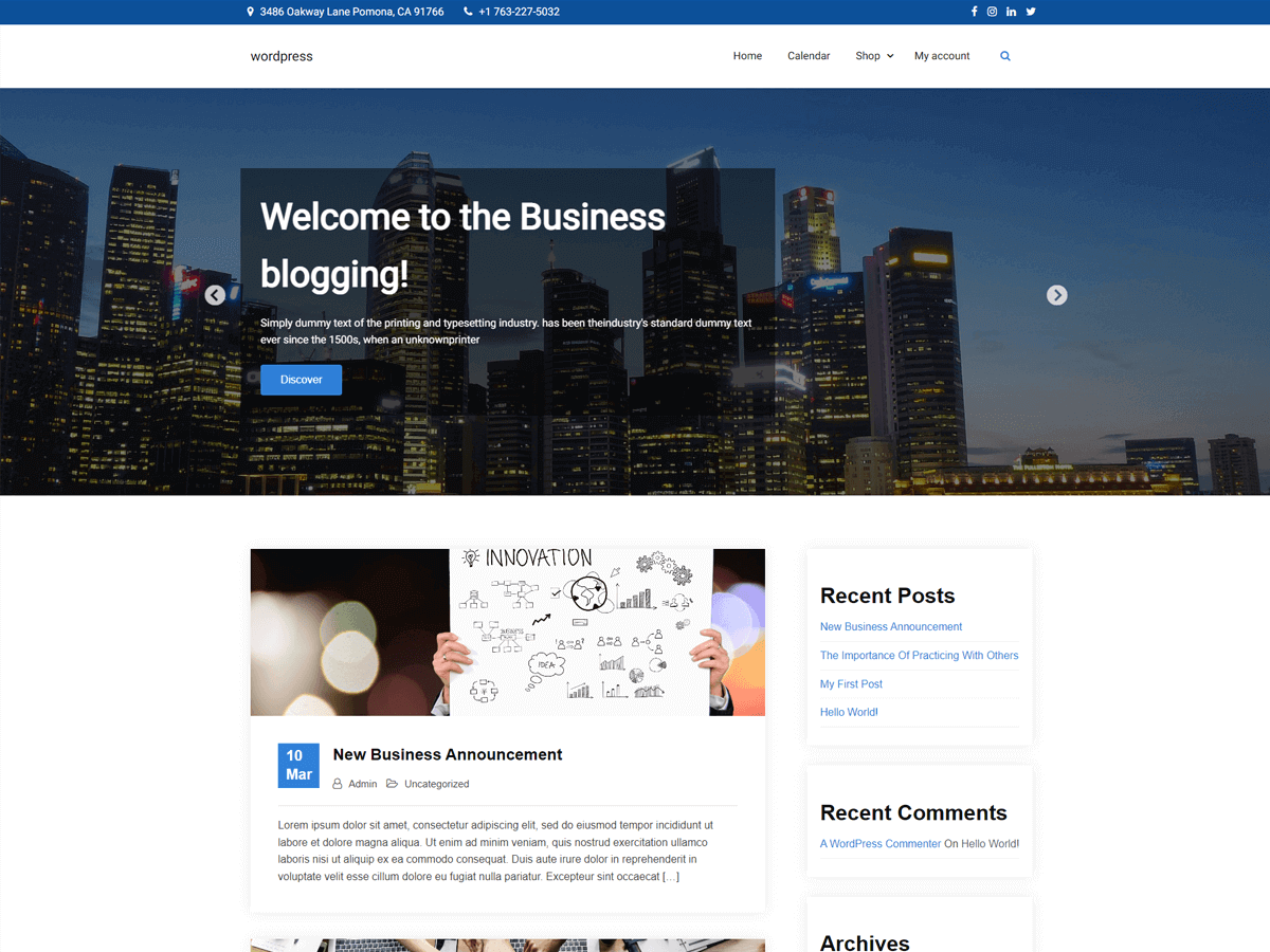 Business Blogging Preview Wordpress Theme - Rating, Reviews, Preview, Demo & Download
