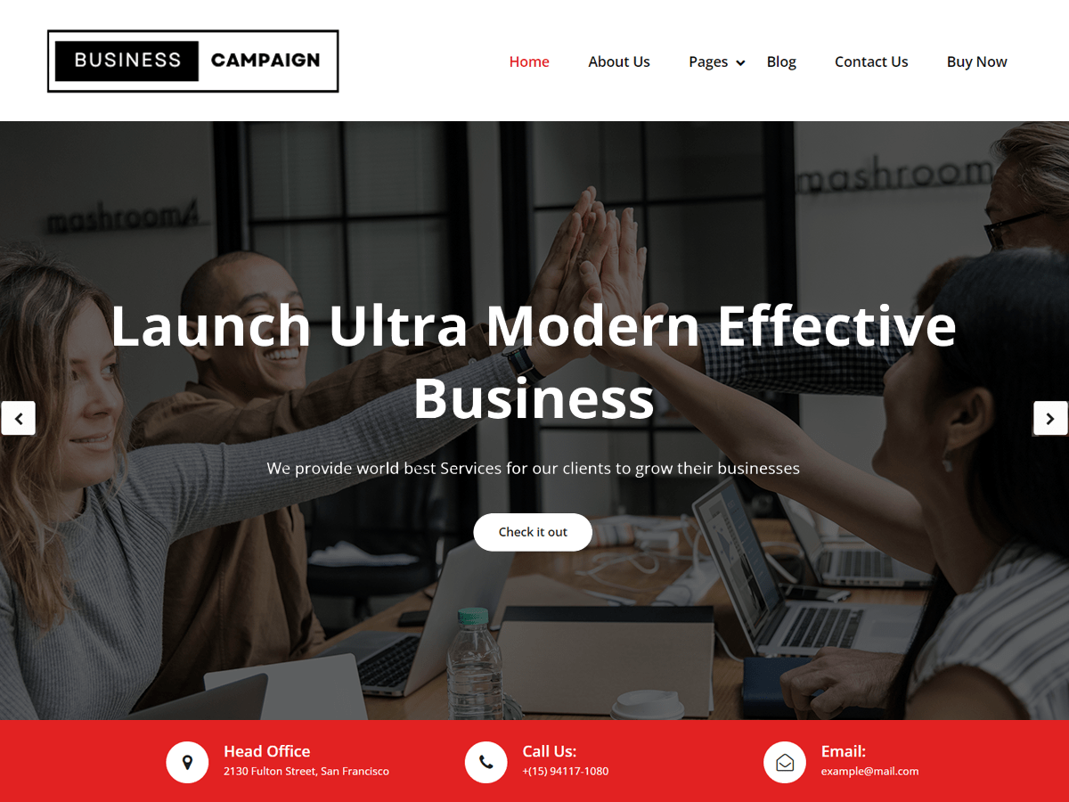 Business Campaign Preview Wordpress Theme - Rating, Reviews, Preview, Demo & Download