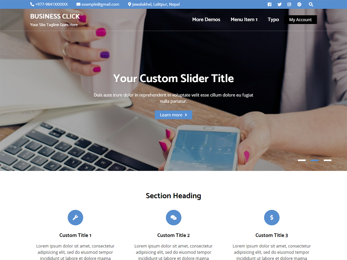 Business Click Preview Wordpress Theme - Rating, Reviews, Preview, Demo & Download