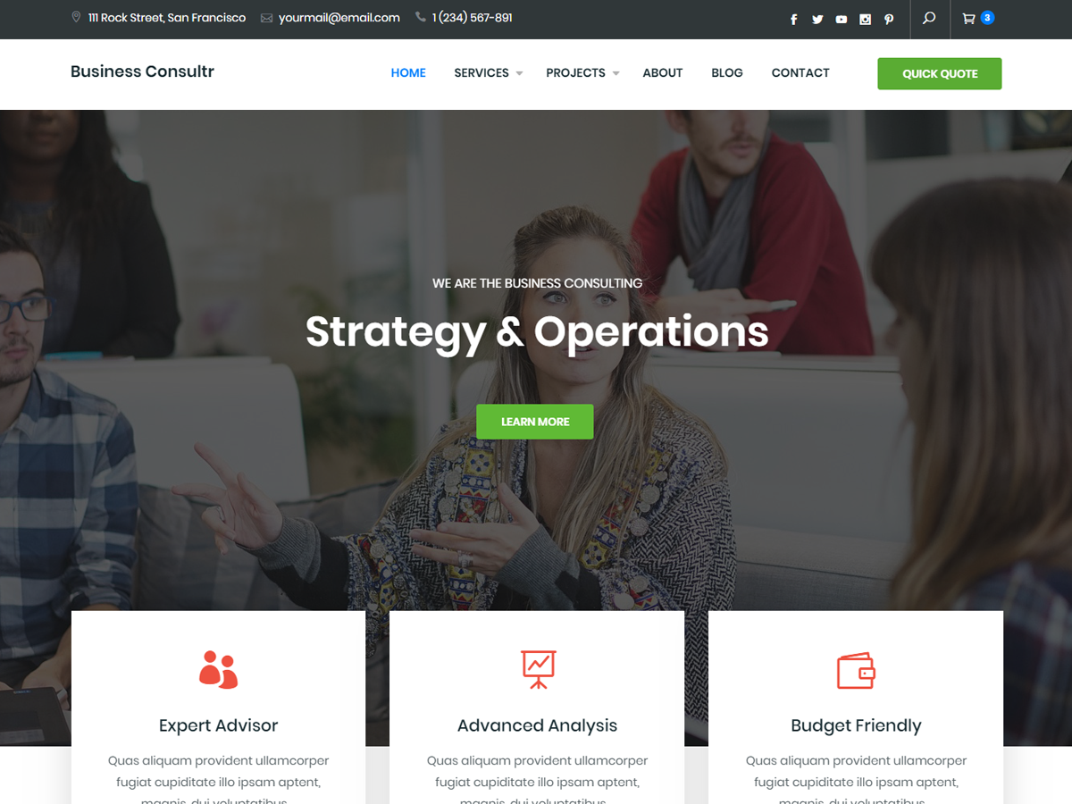 Business Consultr Preview Wordpress Theme - Rating, Reviews, Preview, Demo & Download