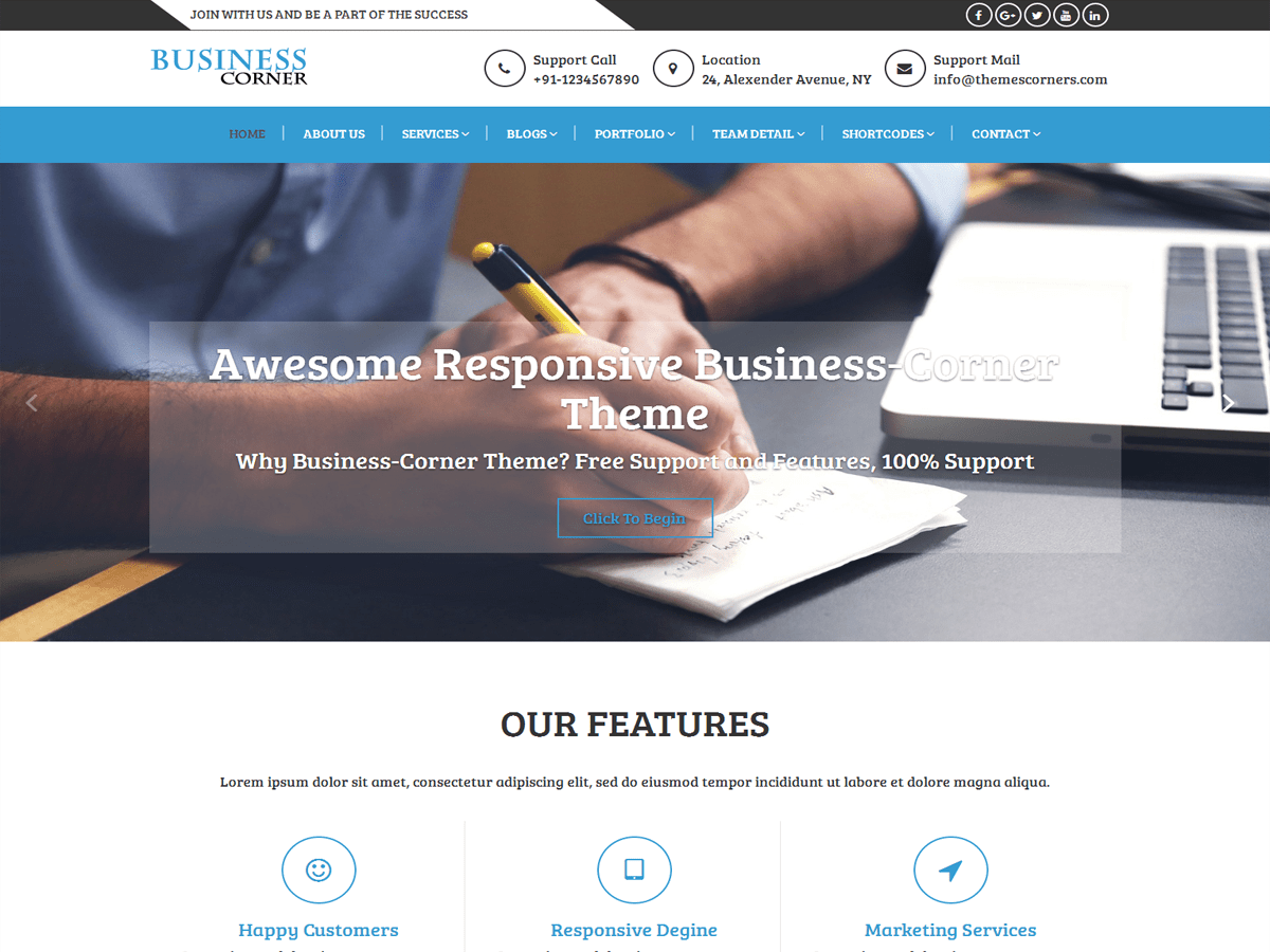 Business Corner Preview Wordpress Theme - Rating, Reviews, Preview, Demo & Download