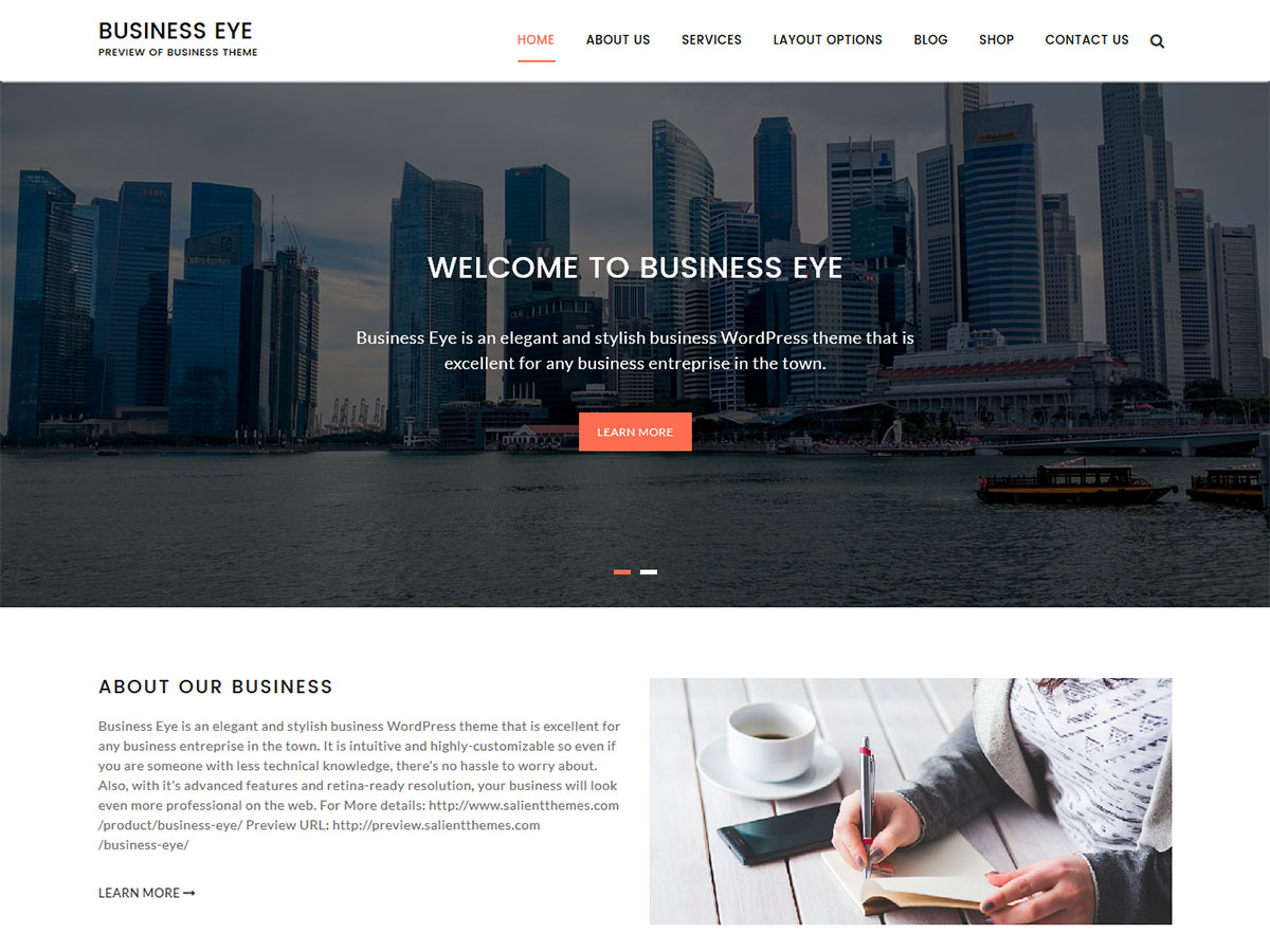 Business Eye Preview Wordpress Theme - Rating, Reviews, Preview, Demo & Download