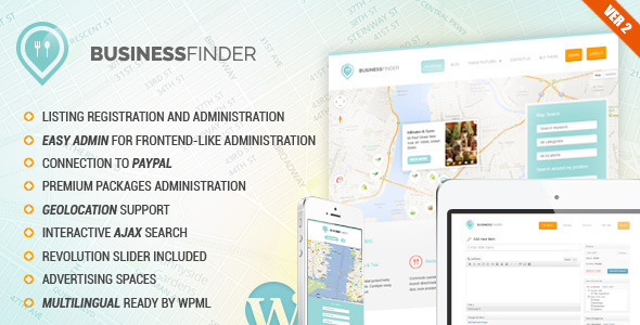 Business Finder Preview Wordpress Theme - Rating, Reviews, Preview, Demo & Download