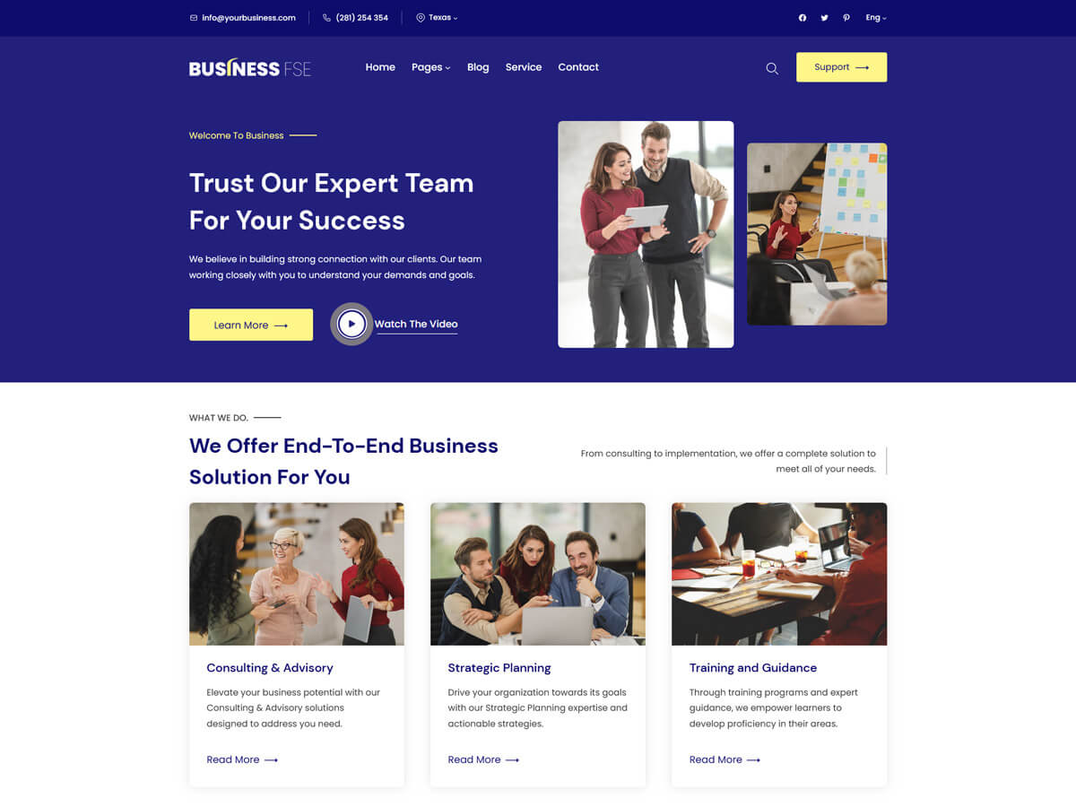 Business FSE Preview Wordpress Theme - Rating, Reviews, Preview, Demo & Download