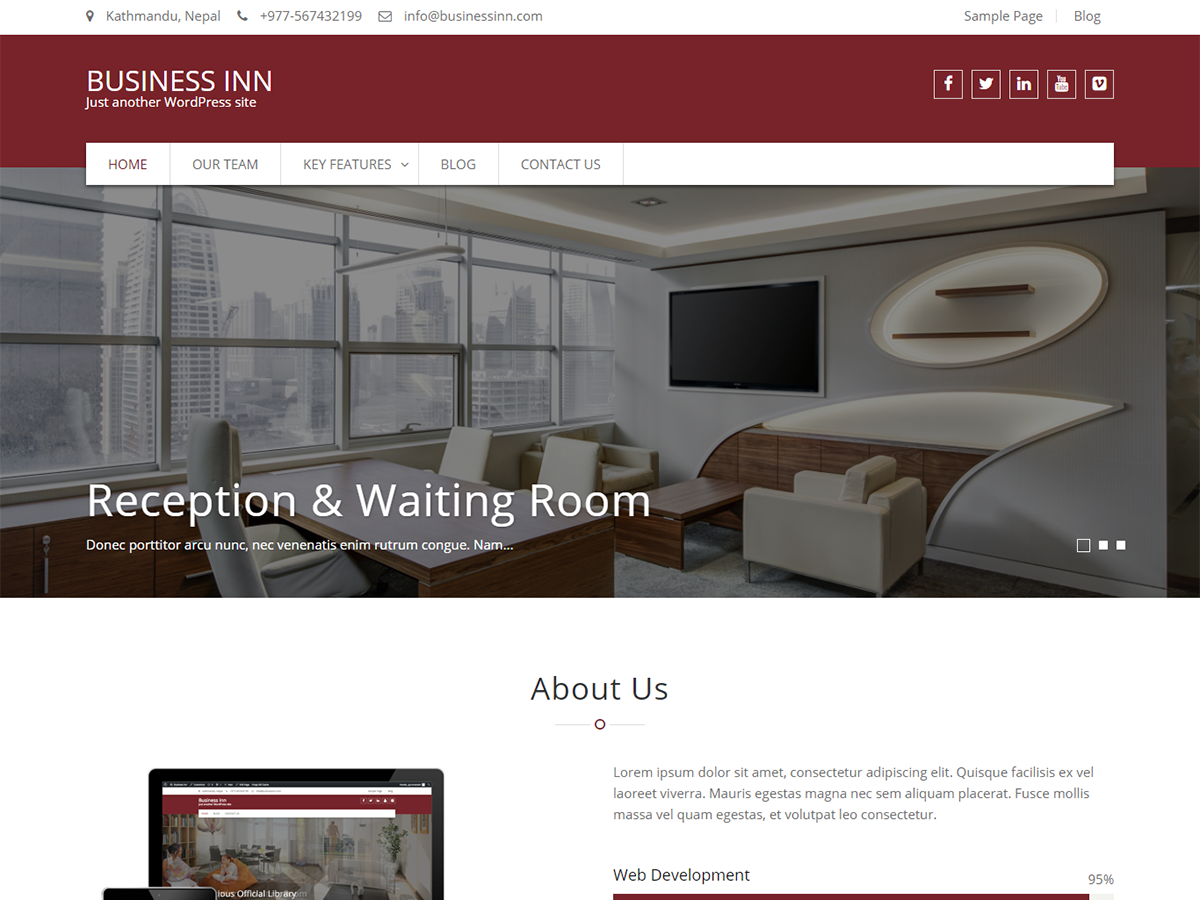 Business Inn Preview Wordpress Theme - Rating, Reviews, Preview, Demo & Download