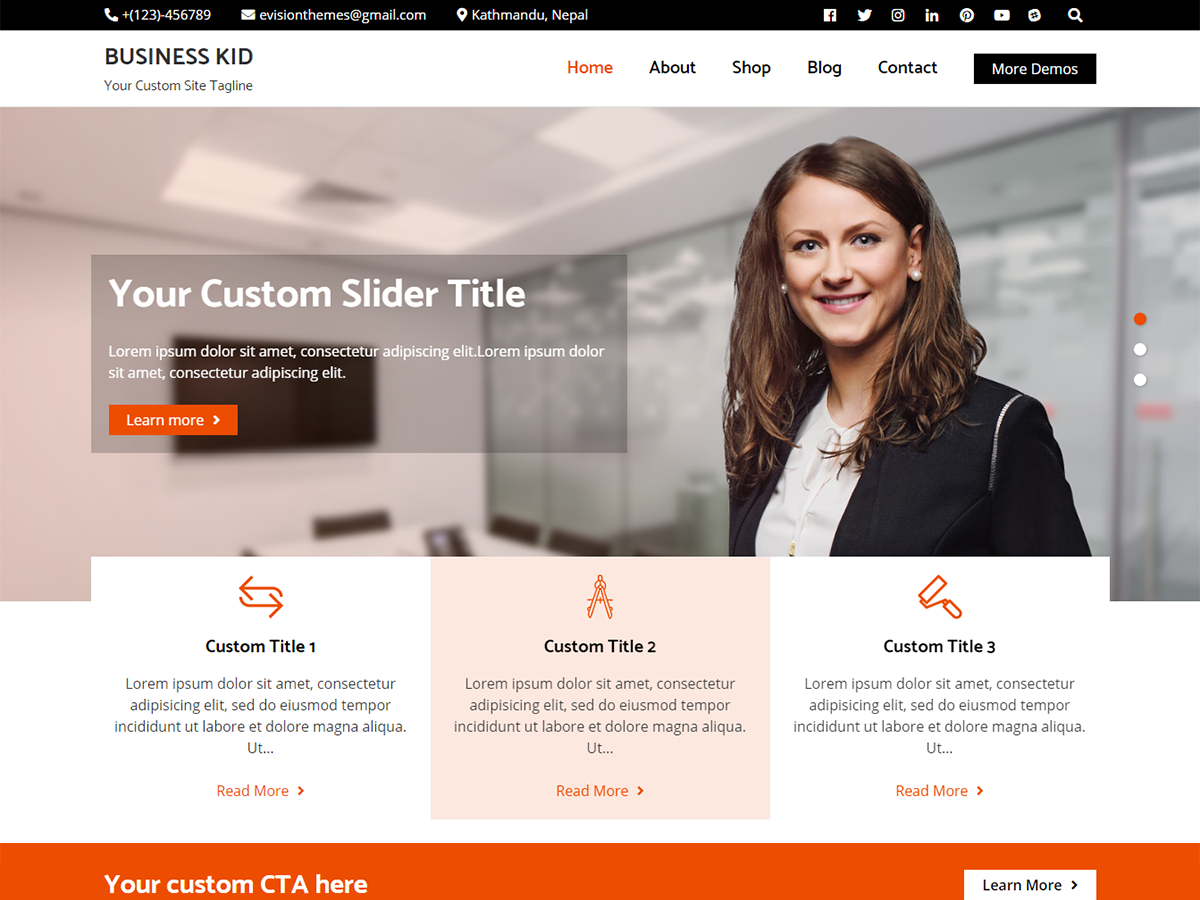 Business Kid Preview Wordpress Theme - Rating, Reviews, Preview, Demo & Download