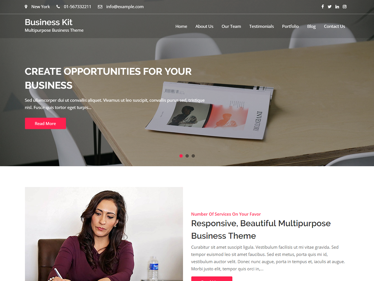 Business Kit Preview Wordpress Theme - Rating, Reviews, Preview, Demo & Download