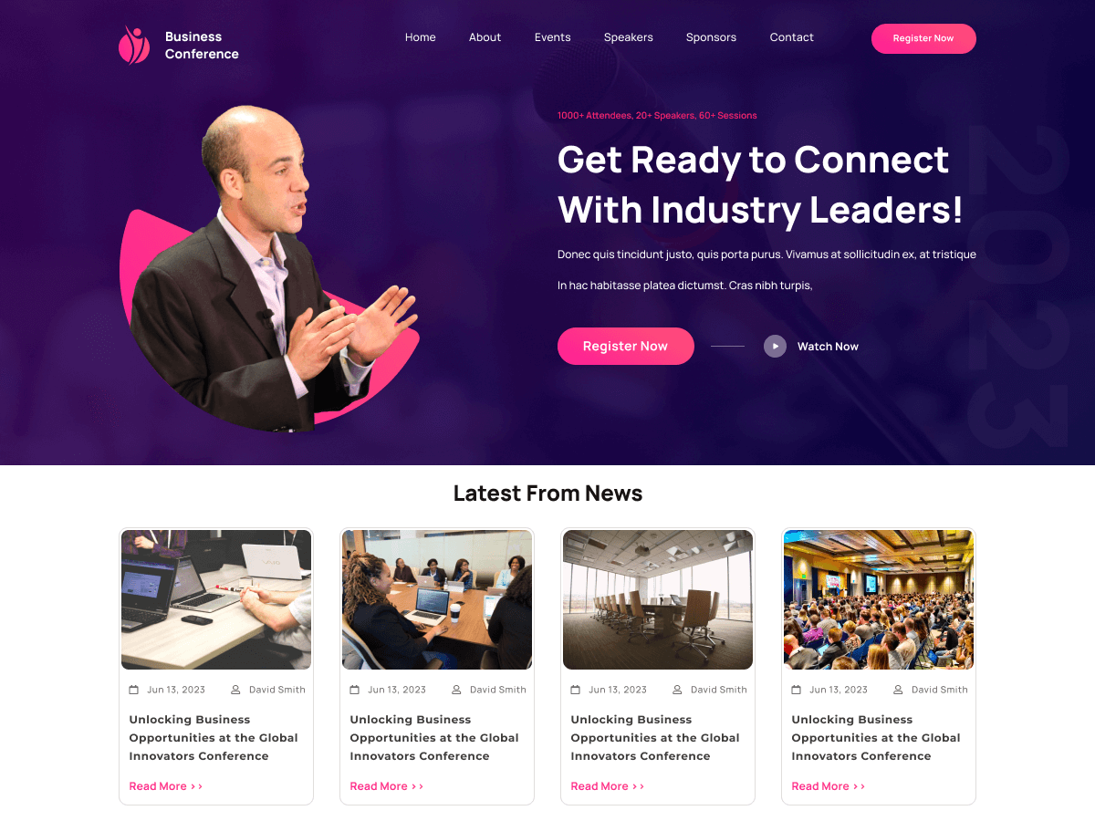 Business Meetup Preview Wordpress Theme - Rating, Reviews, Preview, Demo & Download