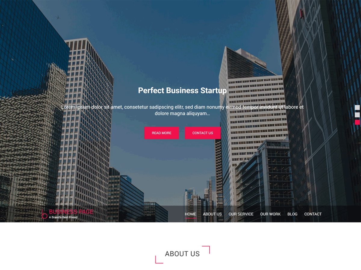 Business Page Preview Wordpress Theme - Rating, Reviews, Preview, Demo & Download