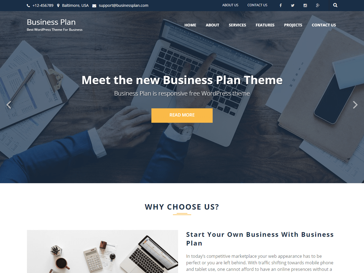 Business Plan Preview Wordpress Theme - Rating, Reviews, Preview, Demo & Download