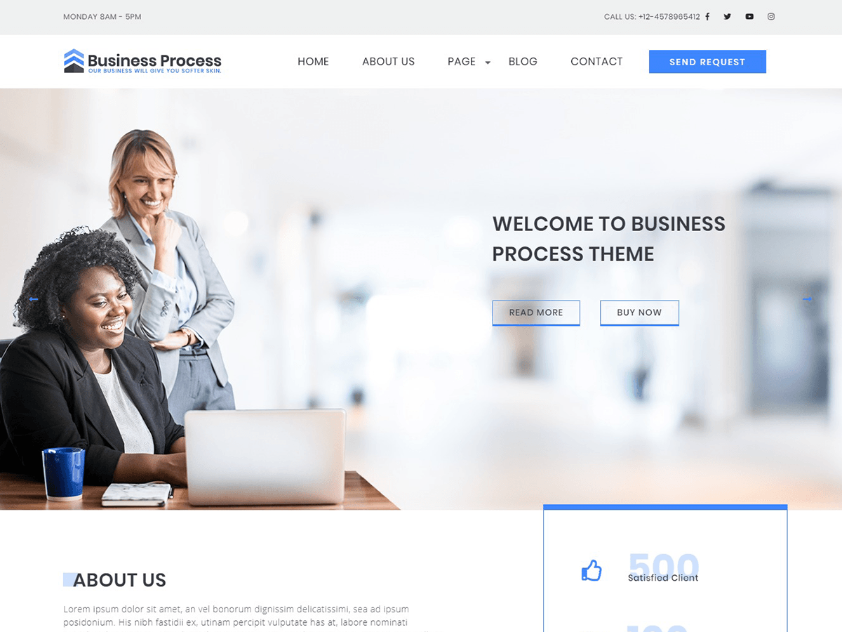 Business Process Preview Wordpress Theme - Rating, Reviews, Preview, Demo & Download