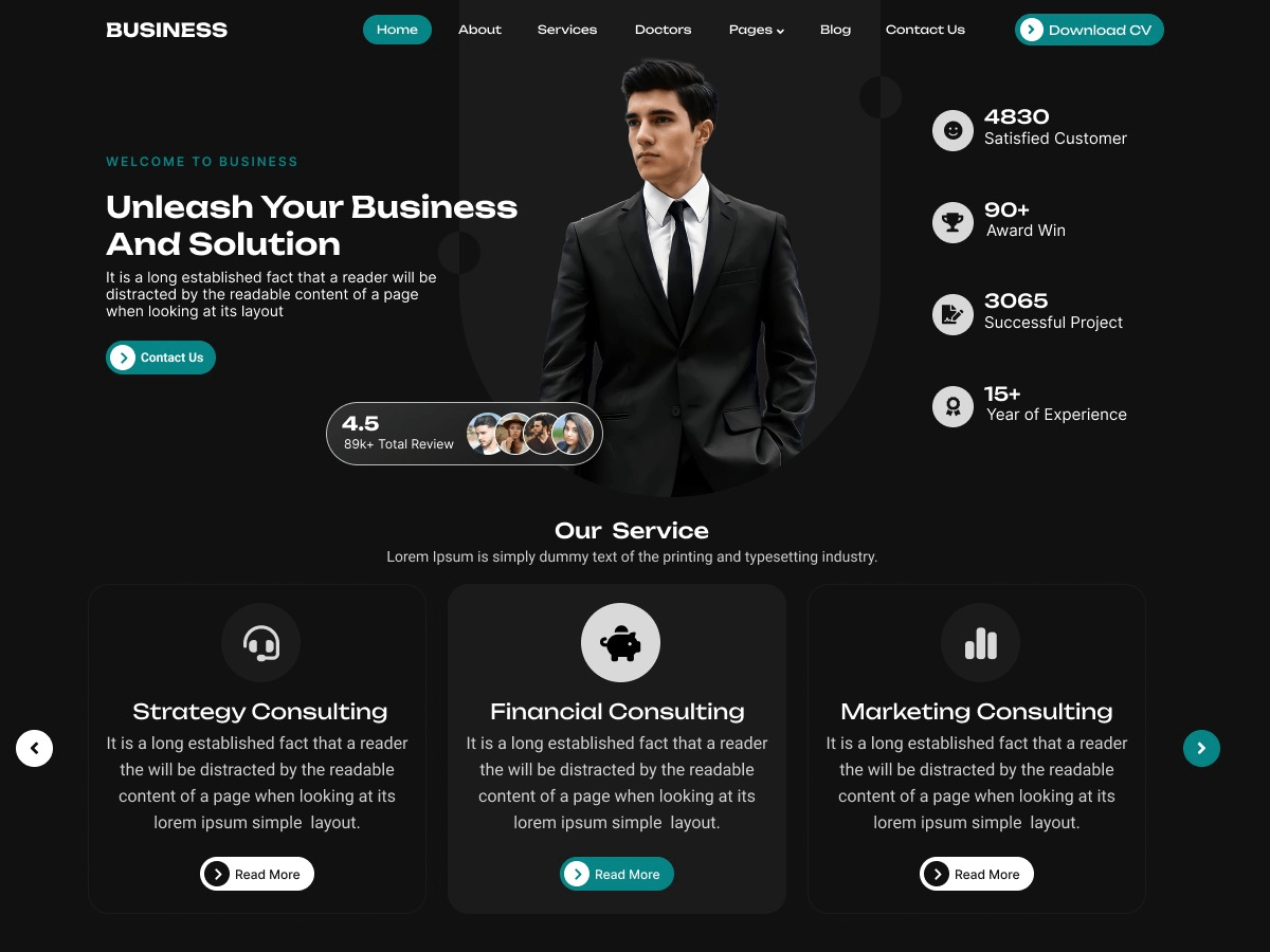 Business Solutions Preview Wordpress Theme - Rating, Reviews, Preview, Demo & Download