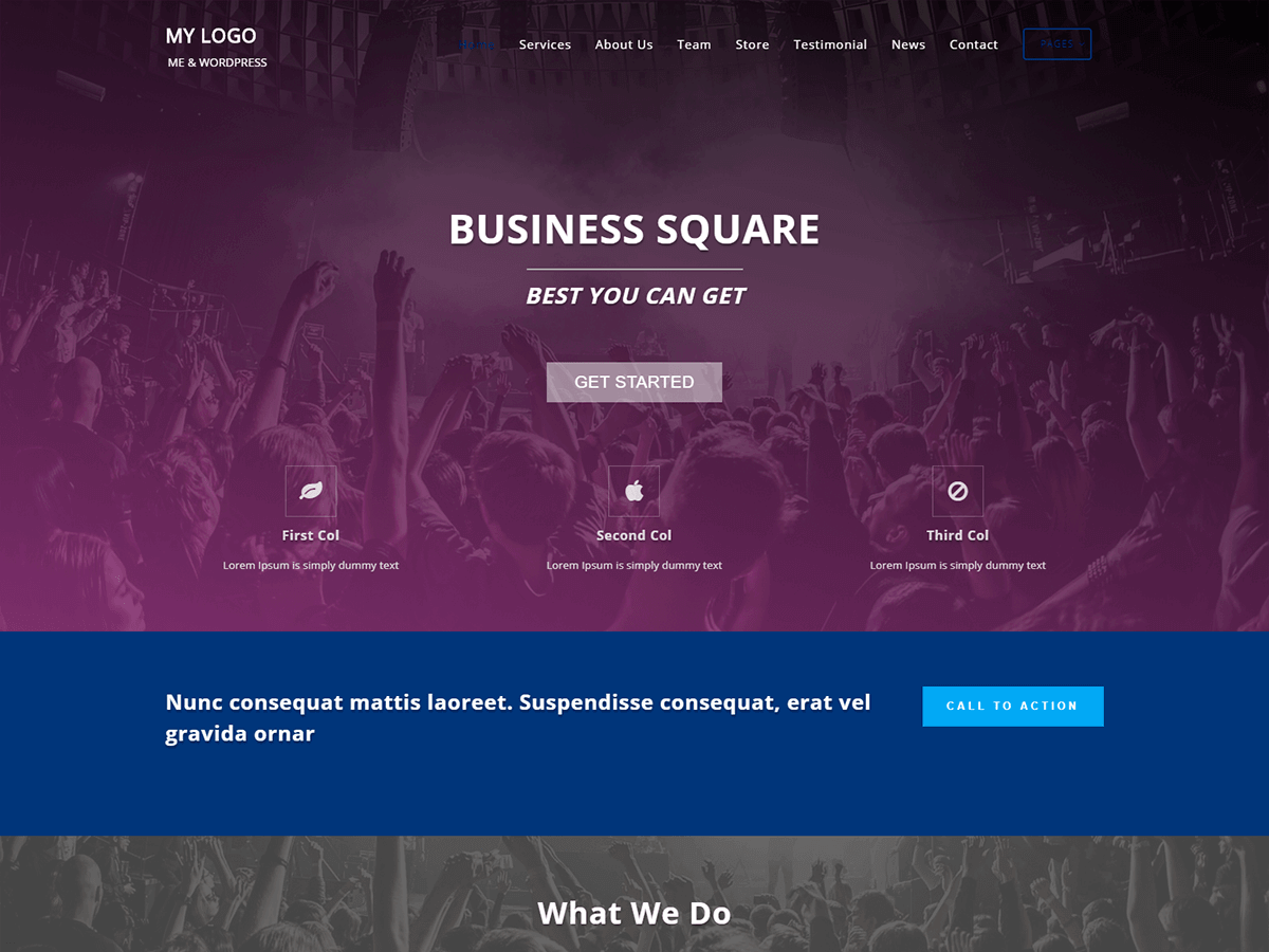 Business Square Preview Wordpress Theme - Rating, Reviews, Preview, Demo & Download