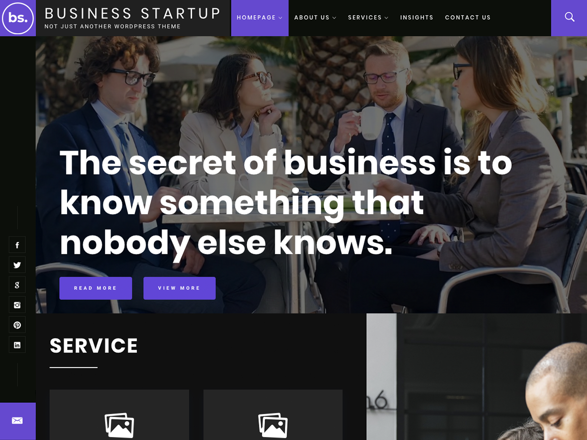 Business Startup Preview Wordpress Theme - Rating, Reviews, Preview, Demo & Download