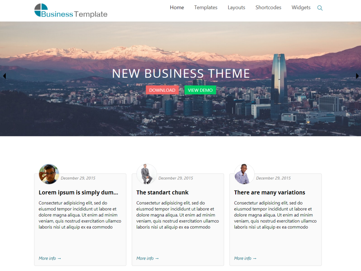 Business World Preview Wordpress Theme - Rating, Reviews, Preview, Demo & Download