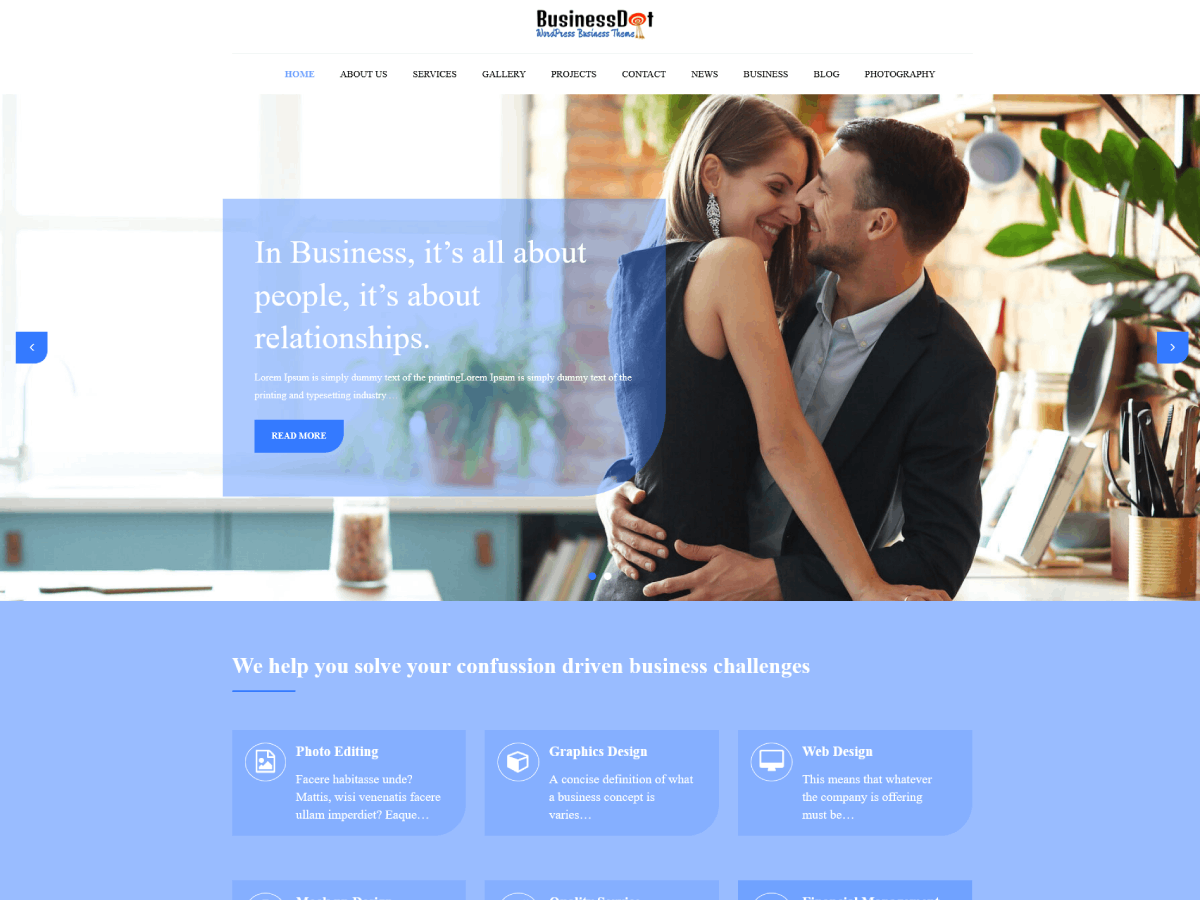 BusinessDot Preview Wordpress Theme - Rating, Reviews, Preview, Demo & Download