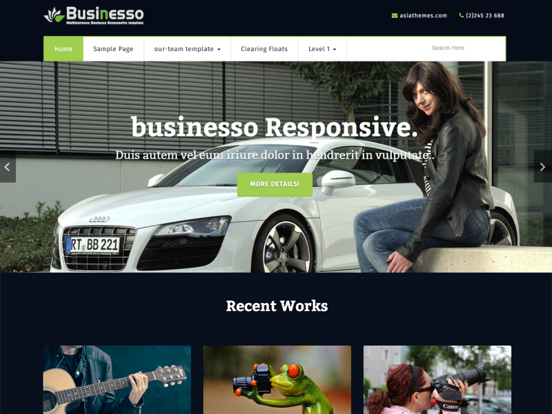 Businesso Dark Preview Wordpress Theme - Rating, Reviews, Preview, Demo & Download