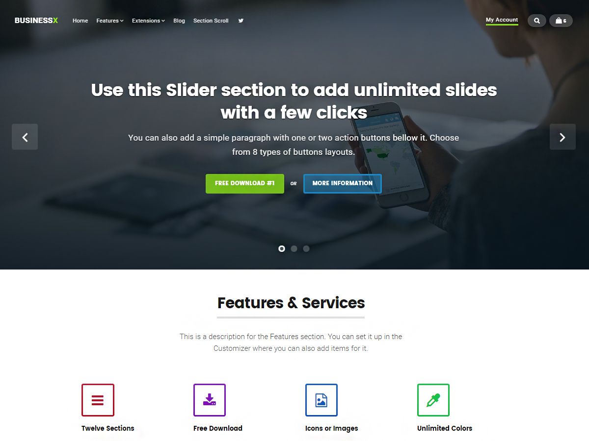 Businessx Preview Wordpress Theme - Rating, Reviews, Preview, Demo & Download