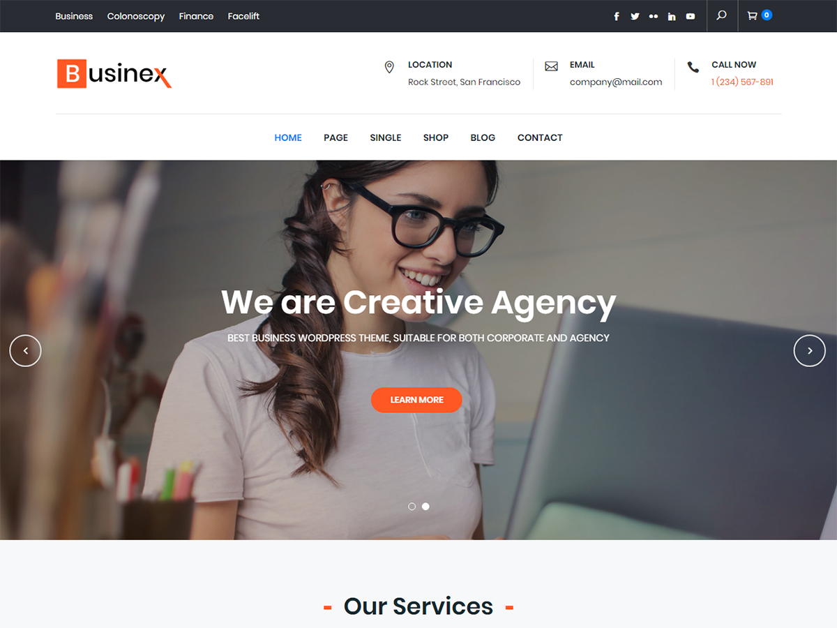 Businex Preview Wordpress Theme - Rating, Reviews, Preview, Demo & Download