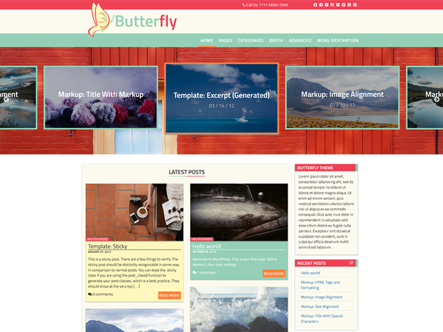 Butterfly Abode Preview Wordpress Theme - Rating, Reviews, Preview, Demo & Download