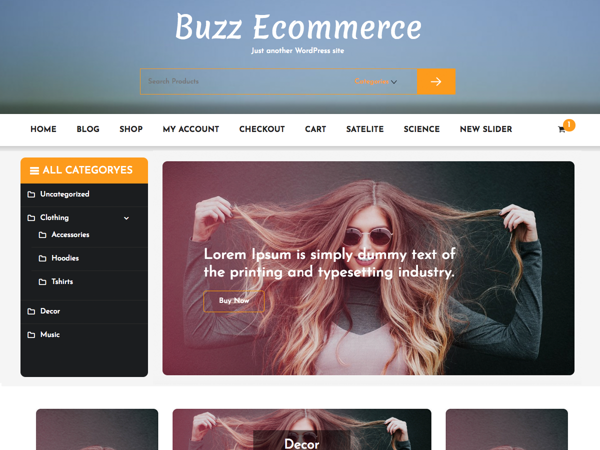 Buzz Ecommerce Preview Wordpress Theme - Rating, Reviews, Preview, Demo & Download