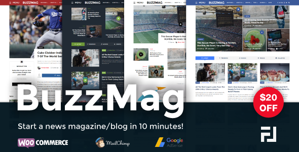 BuzzMag Preview Wordpress Theme - Rating, Reviews, Preview, Demo & Download