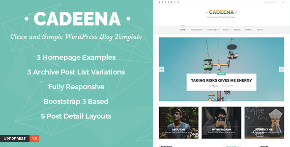 Cadeena Preview Wordpress Theme - Rating, Reviews, Preview, Demo & Download