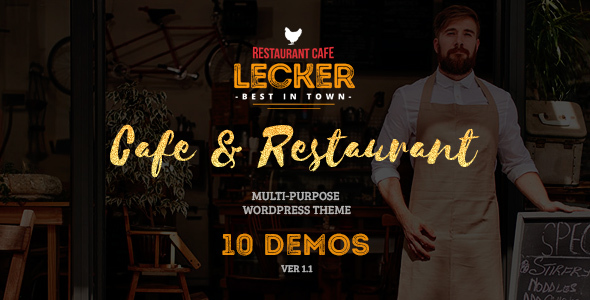 Cafe Restaurant Preview Wordpress Theme - Rating, Reviews, Preview, Demo & Download