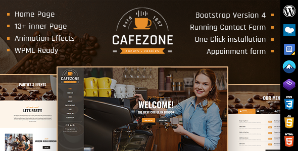 CafeZone Preview Wordpress Theme - Rating, Reviews, Preview, Demo & Download