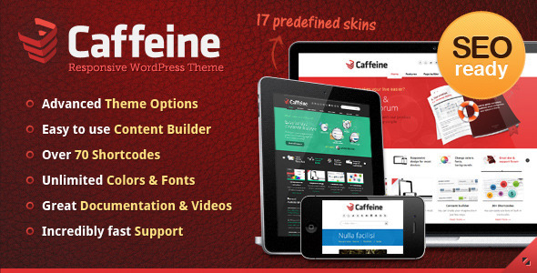 Caffeine Responsive Preview Wordpress Theme - Rating, Reviews, Preview, Demo & Download