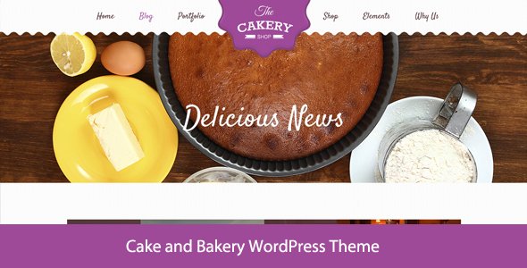 Cakery Preview Wordpress Theme - Rating, Reviews, Preview, Demo & Download