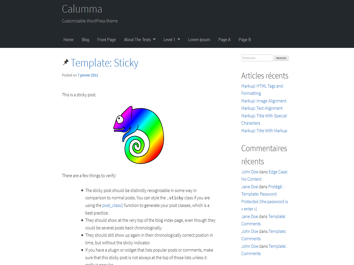 Calumma Preview Wordpress Theme - Rating, Reviews, Preview, Demo & Download
