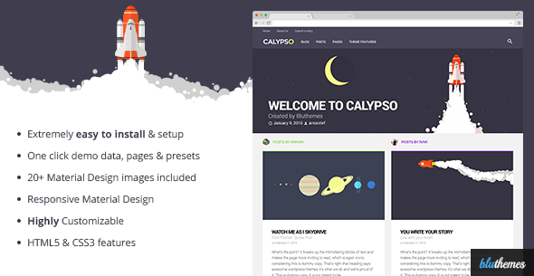 Calypso Preview Wordpress Theme - Rating, Reviews, Preview, Demo & Download
