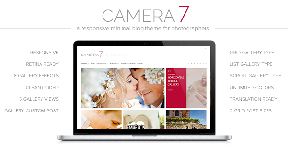Camera 7 Preview Wordpress Theme - Rating, Reviews, Preview, Demo & Download
